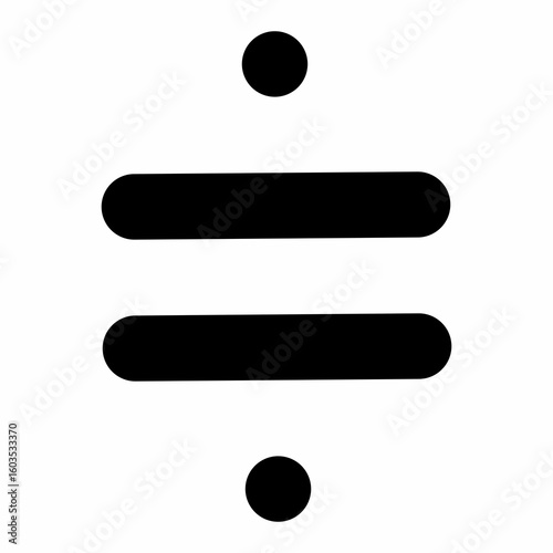 Division Sign Icon: Mathematical Operations Symbol