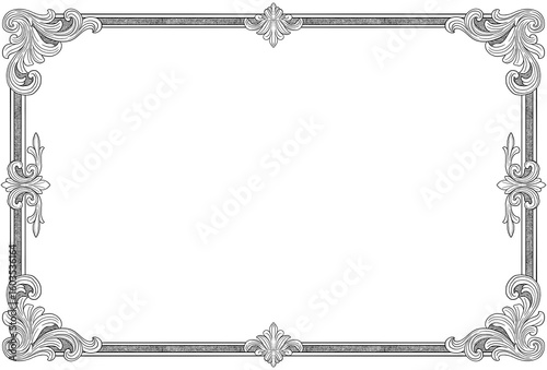 Royal scroll illustration for border and frame