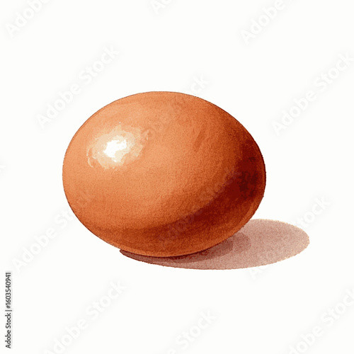 Morning Light one egg isolated watercolor vector illustration svg