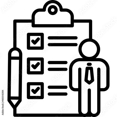 Leadership Assessment line icon