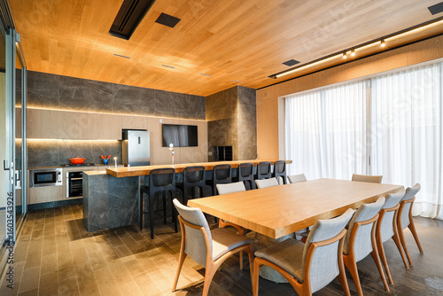 Wallpaper Mural Contemporary Wood‑Ceiling Dining and Bedroom Interiors Torontodigital.ca