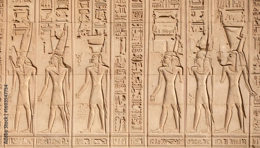 Naklejka premium Ancient Egyptian bas-relief carvings (4)