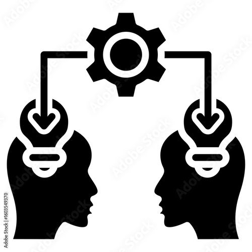 Knowledge Transfer glyph icon