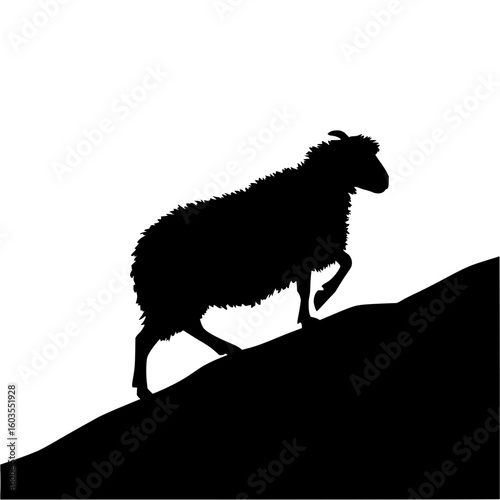 Blockchain technology sheep vector for decentralized ledger and smart contracts innovation and crypto