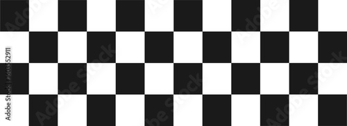 Monochrome geometric background with a rhythmic pattern of alternating black and white vertical rectangles, creating a classic chequered design.