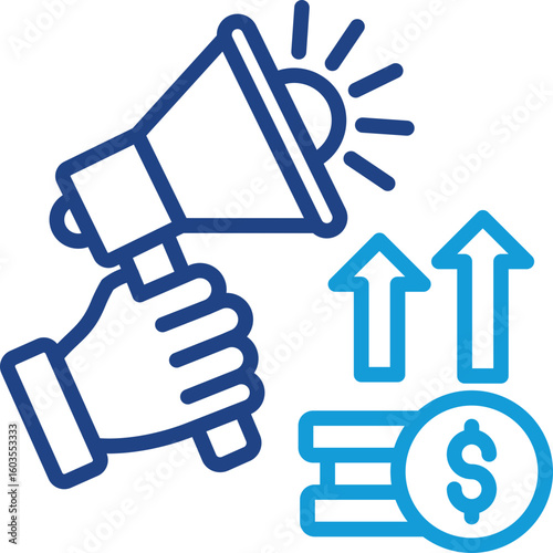 Internal Promotion line color icon