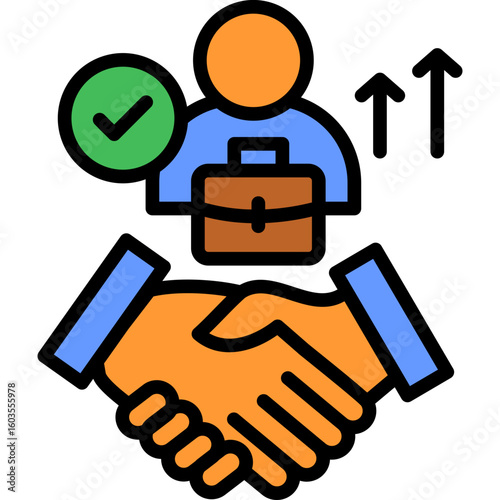 Succession Communication lineal color icon
