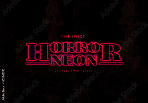 Neon Horror Spooky Text Effect