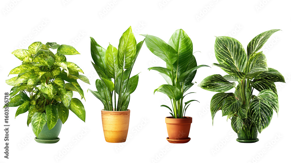 Obraz premium Flourishing green plants basking in natural sunlight, a botanical showcase lush