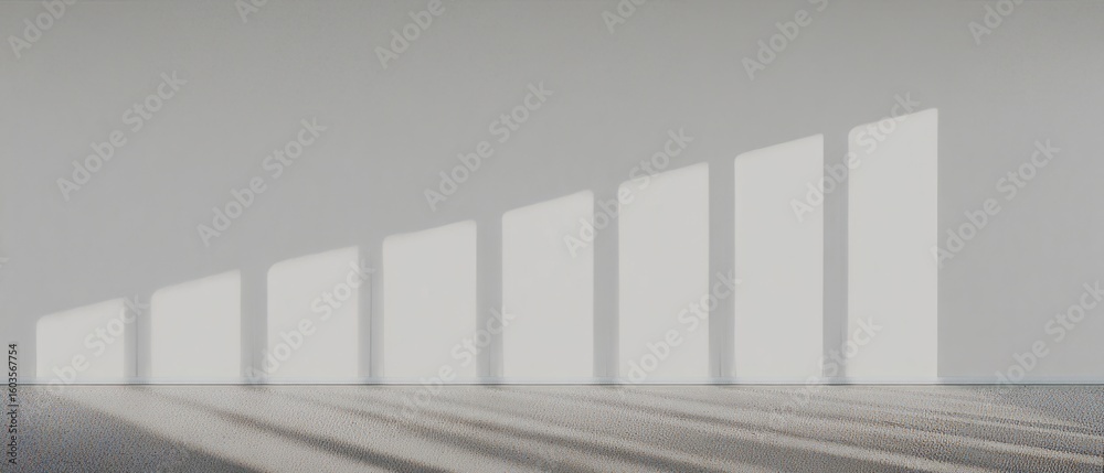 Obraz premium Clean Interior Vertical Wall Background with Subtle Ambient Shadows