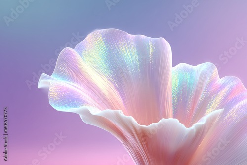 Dream Abstract Blurry Holographic Flower Posters,summer blossom flower iridescent background