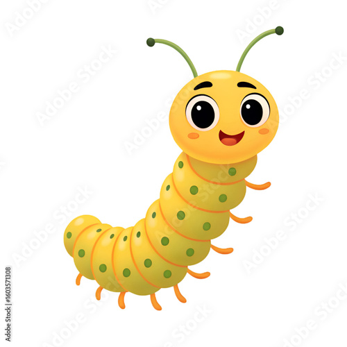 caterpillar on a white background