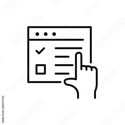 Browser Online Exam Outline Icon Online Education