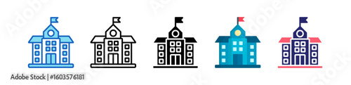 University Multiple Style Icon Set Collection.  