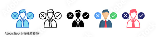 Decision Making Multiple Style Icon Set Collection.  