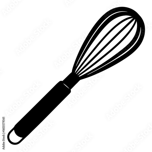 kitchen whisk isolated on white