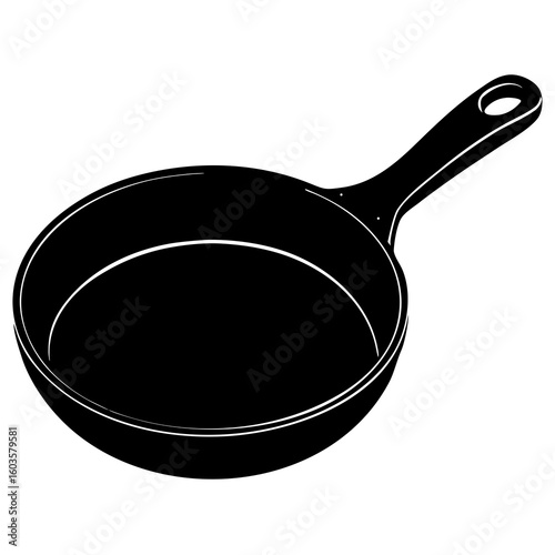 frying pan isolated on white