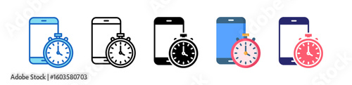 Mobile Multiple Style Icon Set Collection.  