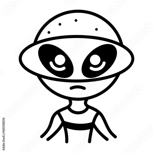 A sketchy style icon showing weird alien eyes
