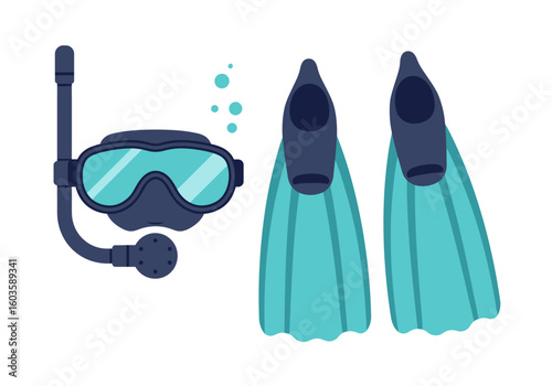 Snorkel gear mask snorkel and fins for underwater exploration