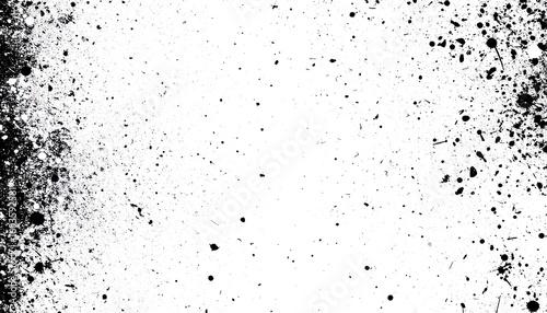 Abstract black and white splatter