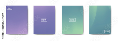 set of abstract background with beautiful gradation color, colorful background for poster flyer banner backdrop.vertical banner.cool fluid background vector illustration