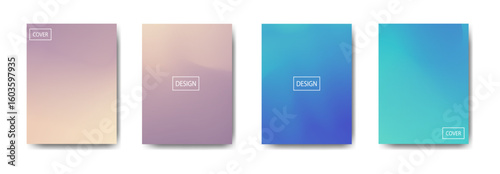 set of abstract background with beautiful gradation color, colorful background for poster flyer banner backdrop.vertical banner.cool fluid background vector illustration