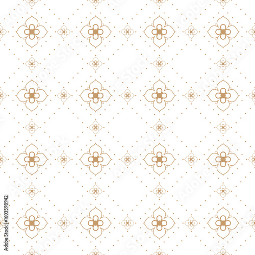 Seamless vector patterns in soft beige tones featuring geometric and floral motifs—perfect for packaging, branding, or backgrounds.