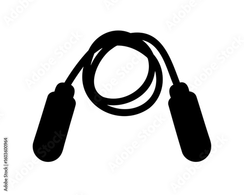  jump rope silhouette, jump rope icon, vector illustration