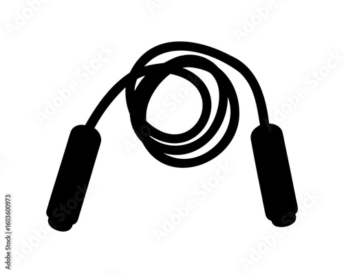  jump rope silhouette, jump rope icon, vector illustration