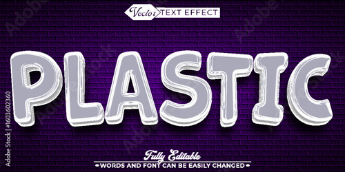  Durable and Versatile Plastic Material Vector Editable Text Effect Template