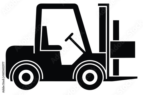 forklift vector icon illustration
