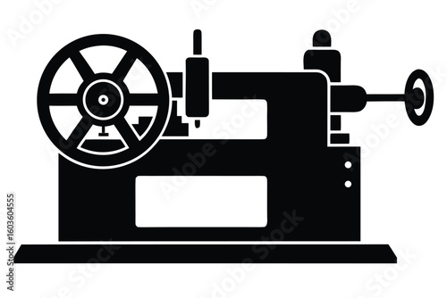 lathe machine vector icon illustration