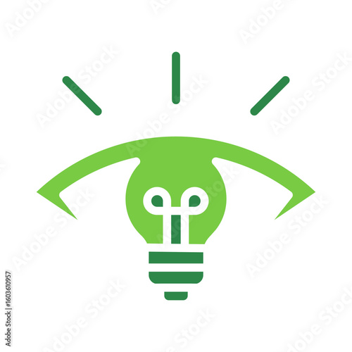Visionary Icon Vector Illustration Green Version