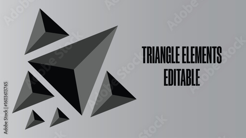 abstract geometric black and white triangle background
