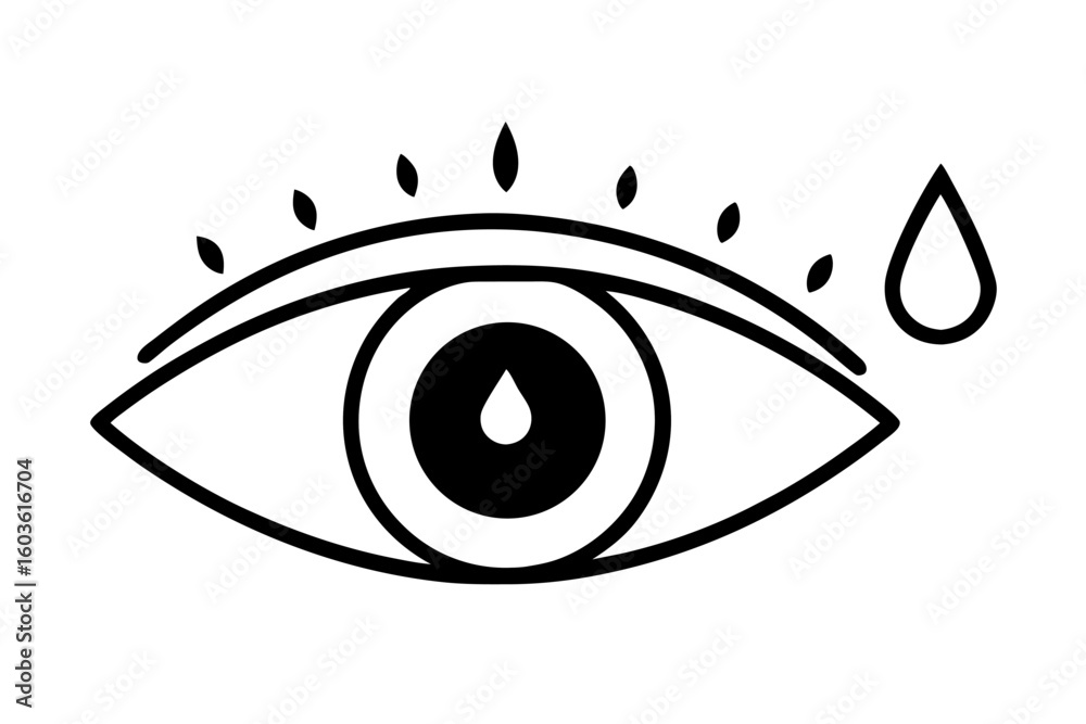Vector eye icon illustration: a symbol of human vision and beauty in design Vector eye icon illustration: a symbol of human vision and beauty in design
