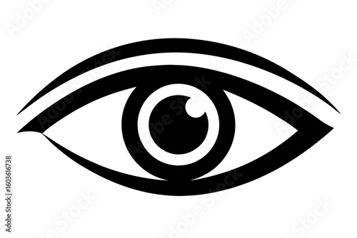 Eye icon vector illustration of human vision and optical sight