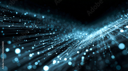 Professional dark-themed background featuring glowing lines and abstract digital background