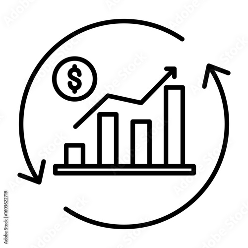 Economic Activity Icon Line Version