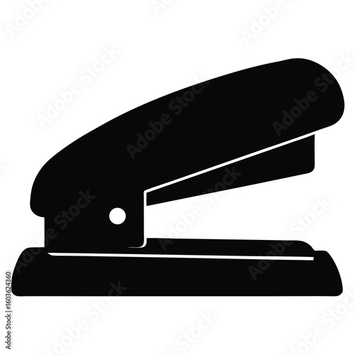 A black stapler silhouette an essential tool for office document binding