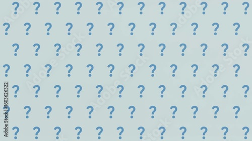 2D blue question mark animation loop. Ideal for FAQ videos, quizzes, educational content, explainer videos, and motion graphic backgrounds. Clean, seamless, and minimalist design.
