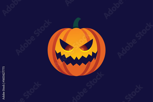 halloween pumpkin on black background