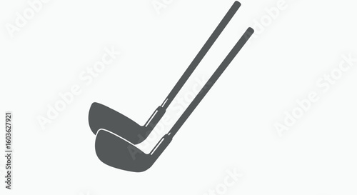 Two modern golf clubs on a clean white background for sporting illustrations