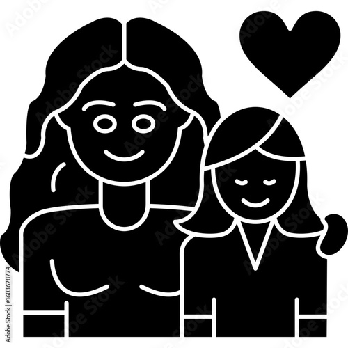 Mother And Daughter Icon
