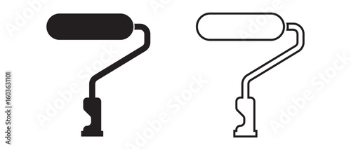 Paint roller icon on white background.