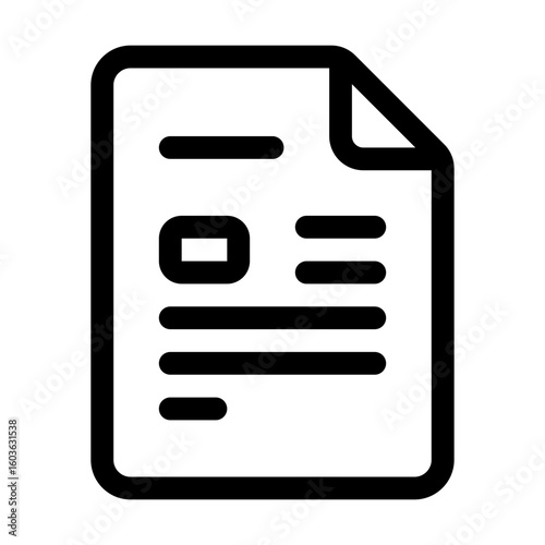 File Line Icon. Single icon, line vector icon