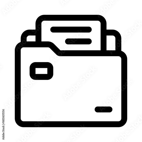 Folder Line Icon. Single icon, line vector icon