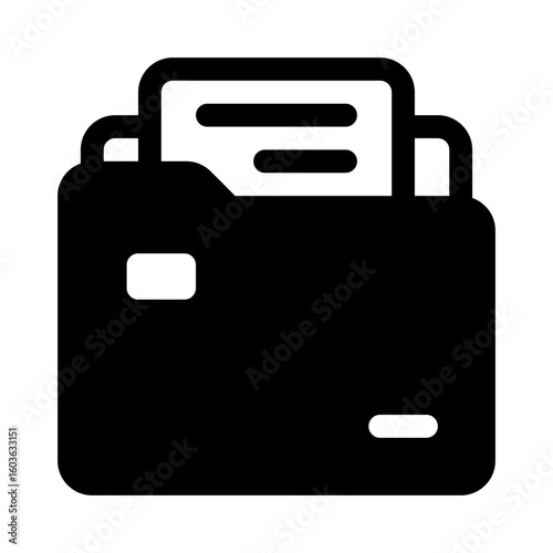 Folder Glyph Icon. Single icon, glyph vector icon