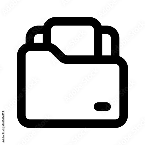 Folder Simple Line Icon. Single icon, line vector icon