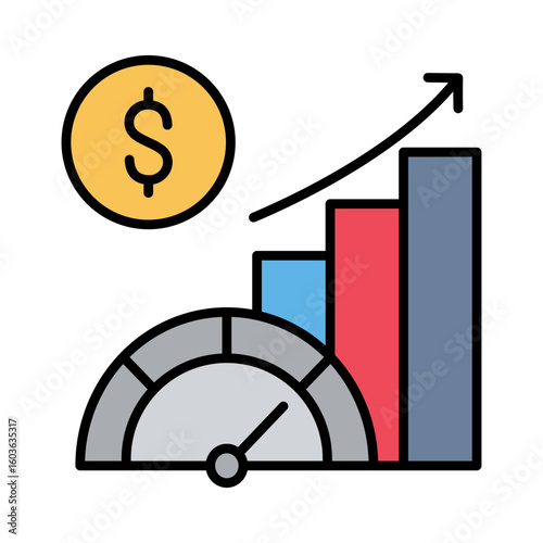 Economic Indicator Icon Color Version